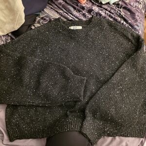Madden NYC Black Sparkle Knit Sweater